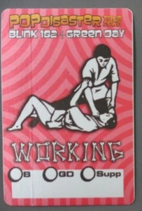 Blink 182 & Green Day backstage pass rectangle Pop Disaster Tour 2002 ! - Picture 1 of 1