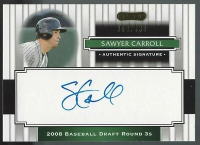 Sawyer Carroll 2008 Razor Signature Series AU 259/699 Card# 161 - Image 1 of 4