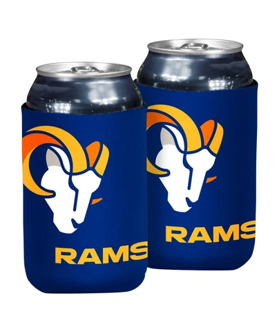 Los Angeles Rams Can or Bottle Cooler Set of 2, NFL Coozie Koozie Oversized Logo Cover