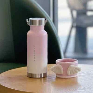 Starbucks China 2025 Sakura Blossom Pink Gradient 16oz SS Tumbler With Sleeve - Picture 1 of 7