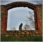 Lebensgroße Garten Plastik „Giessbert“ Keramik Kalscheuerwerk 1930 Putto Flora