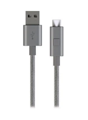 Verizon Braided Gray micro-USB Charge Data Cable w/LED for Samsung GalaxyS7/S6 - Image 1 of 4