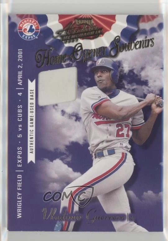 2001 Absolute Memorabilia Home Opener Souvenirs Single Vladimir Guerrero HOF - Image 1 of 2