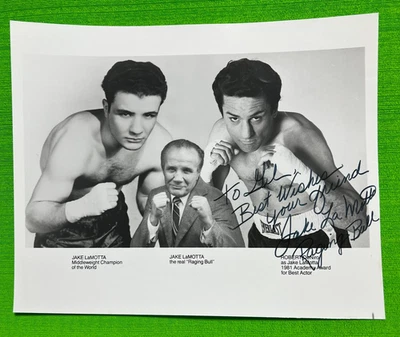 JAKE LAMOTTA ~ Foto firmada/autografiada con Robert DeNiro ~ Toro furioso ~ Sin certificado de autenticidad Foto 1 de 4