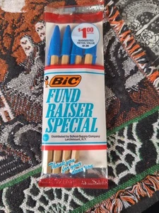 VINTAGE 4 PACK OF 1970s 1980s BIC AUDITORS FINE POINT PENS FUND RAISING - Picture 1 of 5