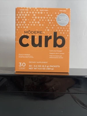 Suplemento dietético Modere Curb 30 paquetes, sabor melocotón mango; nuevo en caja Foto 1 de 4
