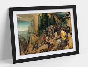 CONVERSION OF PAUL, PIETER BRUEGEL- FRAMED WALL ART PAPER PRINT POSTER - Picture 1 of 10