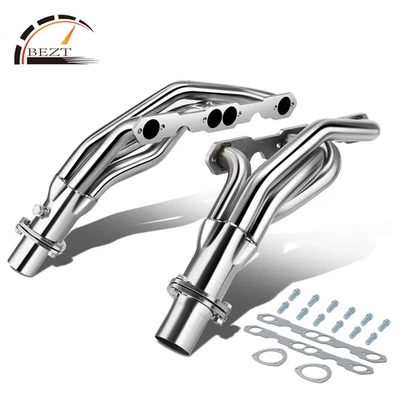 Shorty Header Exhaust Pair For 88-97 Chevy GMC C1500 K1500 C2500 K2500 5.0L 5.7L - Image 1 of 4