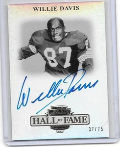 Autógrafo certificado Willie Davis 2012 Leaf Hall of Fame Legends #37/75 - Imagen 1 de 1