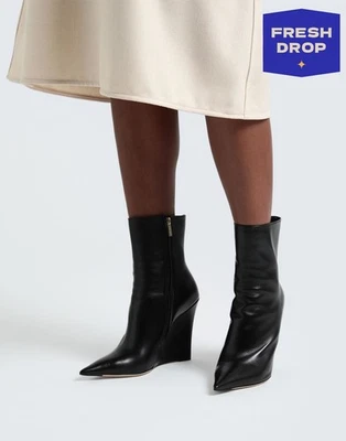 PVP €1052 JIMMY CHOO BAKU Cuero Cuña Botines US10 UK7 EU40 Hecho en Italia Foto 1 de 4