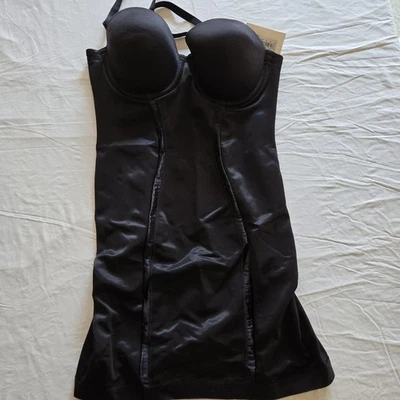 Maidenform Shapewear Bodysuit Womens 36B Black Underwire Adjustable Straps Stays - Image 1 of 4
