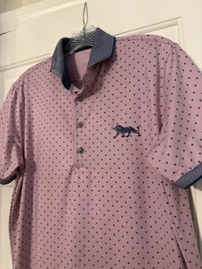 Small Greyson MGM Polo AOP Wolf Golf Pink Performance Las Vegas Lightweight ECU - Picture 1 of 10