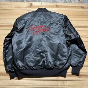 Vintage 80s George Strait Music Tour Santa Fe Style Satin Western Jacket Size XL - Picture 1 of 12
