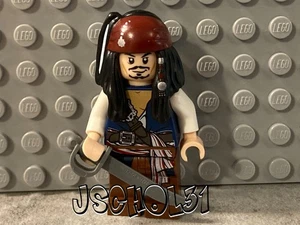 LEGO Capitán Jack Sparrow Minifigura - Camisa Blanca (poc001) de Piratas POC - Imagen 1 de 5