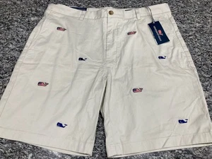Pantalones Cortos Rompedores Vineyard Vines Calce Clásico 9" Para Hombre Talla 38 Diseño Ballena Arena - Imagen 1 de 12