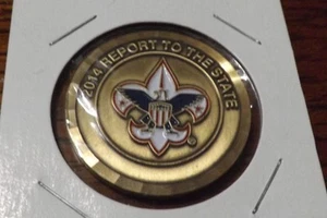 BOY SCOUT MEDALLION TOKEN COIN 2014 REPORT TO THE STATE PREPARED FOR LIFE - Picture 1 of 2