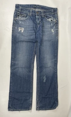 Mek Denim Helsinki Handcrafted Button Fly Boot Cut Jeans Mens Size 34x34 Blue - Image 1 of 4