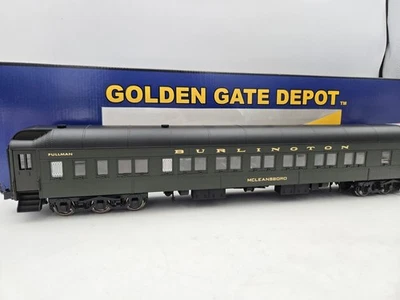 Golden Gate Depot Burlington CB&Q Plastic 12-1 Sleeper Car - Mcleansboro 3 Rail - Image 1 of 4