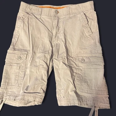 Men's Grey 34 Cargo Shorts Cotton Casual Wear - Image 1 of 2