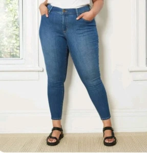 Ava & Viv Women's Plus Size Ankle Skinny jeans Medium Wash 22W - Picture 1 of 10