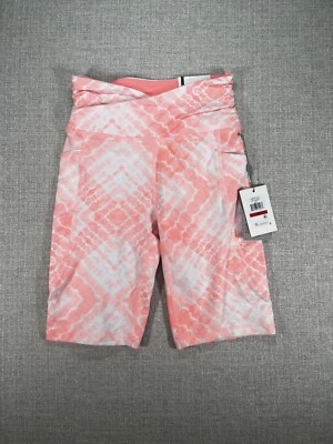 Leggings esportivas ao ar livre DKNY adulto extra pequena rosa elástica - Imagem 1 de 4