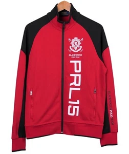 Polo Ralph Lauren Blackwatch Team Rojo Algodón Cremallera Completa Equipo Cresta Chaqueta de Pista M - Imagen 1 de 7
