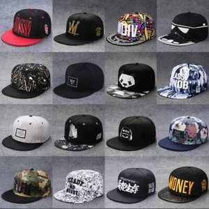 Baseball Cap Snapback Flat Peak Men Women Hip Hop Rap Sport Hat UK - Picture 1 of 85