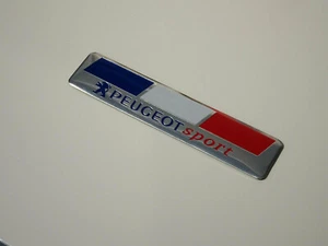 PEUGEOT SPORT BADGE EMBLEM FRENCH FLAG COLOURS 208 GTI WRC TURBO 205 306 307 CC - Picture 1 of 1