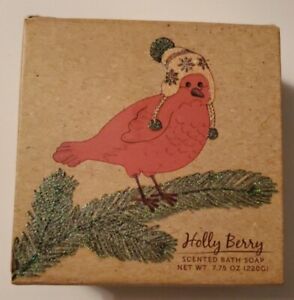CST Holly Berry Bath Soap Bar 7.75 oz Brand NEW UNUSED . usa made