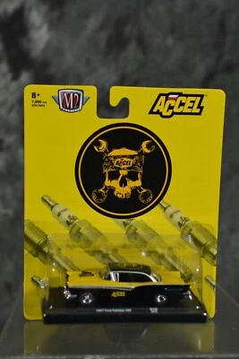 M2 Machines 1:64 Scale Auto Drivers 1957 Ford Fairlane 500 Accel Yellow - Image 1 of 2