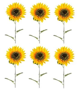 Artificiale Girasole H.73cm Fiore D.15cm Giallo FORMANO Fiori Finti - Foto 1 di 1