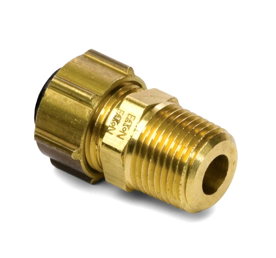EATON 1268X8, Conn Assembly, 1/2in Tube Compression X 3/8in Male NPTF, Brass  - Image 1 of 1