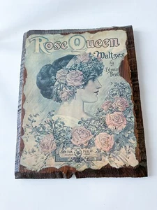 Rosenkönigin Walzer Holz Plakette Dekor - Bild 1 von 8