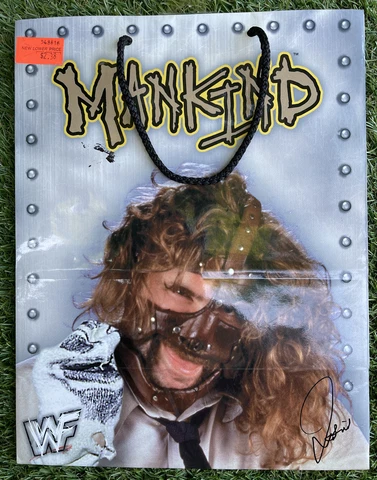 WWF Mankind Mick Foley GIFT BAG Vintage 1999 Titan Sports American Greetings New Cover