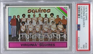 1975-76 Topps Team Checklist Virginia Squires Team #330 PSA 7