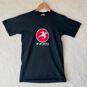 Vintage 90s Innes Skate T Shirt Skateboard Logo Distressed Black Mens S - Picture 1 of 8