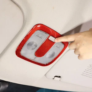 For Kia Soul 09-13 Red Carbon Fiber Front Roof Reading Light Frame Trim Sticker - Bild 1 von 12