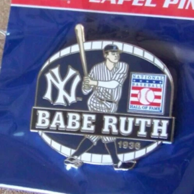Baseball Hall of Fame Induction pin Babe Ruth NY New York Yankees FREE SHIP 2602 - Image 1 of 4