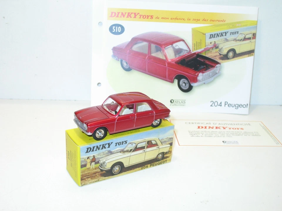 Dinky Toys Car Peugeot 204 Red, Dinky Atlas Ref 510 - Image 1 of 1