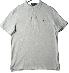 Polo Ralph Lauren Hemd Grau Kurzarm Classic Fit Herren Größe Large 2 Knöpfe " - Bild 1 von 9