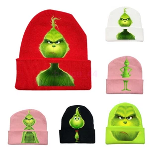 AUS How The G-rinch Stole Christmas Dr. Seuss Cartoon Character Grin B-eanie Hat - Picture 1 of 43