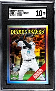 2023 Topps Chrome #88BC-11 Gabriel Moreno RC '88 Topps Design SGC Graded 10 GM - Picture 1 of 2
