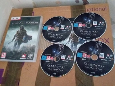 Middle-Earth Shadow of Mordor PC DVD Rom PEGI 18+ 4 discos sem arranhões - Imagem 1 de 4