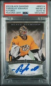 YAROSLAV ASKAROV SIGNED 2023-24 BLACK DIAMOND FUTURES ROOKIE PSA 8 AUTO 10 - Picture 1 of 2