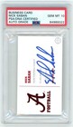 NICK SABAN Autographed University Of Alabama Signed PSA Slabbed Business Card