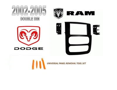 NUEVO 2002-2005 DODGE RAM PICKUP 2 DIN COCHE ESTÉREO INSTALACIÓN TABLERO KIT, JUEGO DE HERRAMIENTAS Foto 1 de 2