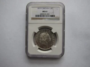 1819 UK Great Britain George III 1/2 Crown NGC MS61 - Picture 1 of 2