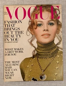 Vogue April 15 1969 Magazine Fashion Vintage Katharine Hepburn Model Naomi Sims - Picture 1 of 14
