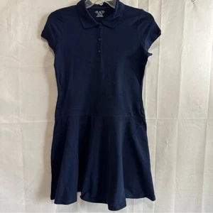 The Children'S Place Girls Short Sleeve Picque Polo Dress Navy XL/14 - Picture 1 of 8