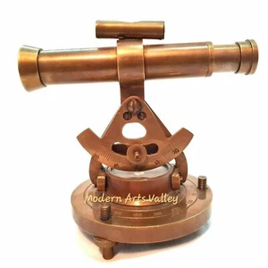 Antique Brass Alidade Telescope Compass Nautical Collectible Gift - Picture 1 of 4